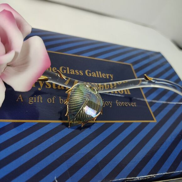 Collectible Clear Crystal Rose with Mirror "I Love You Always" Romantic Gift Y2K - Picture 4 of 11